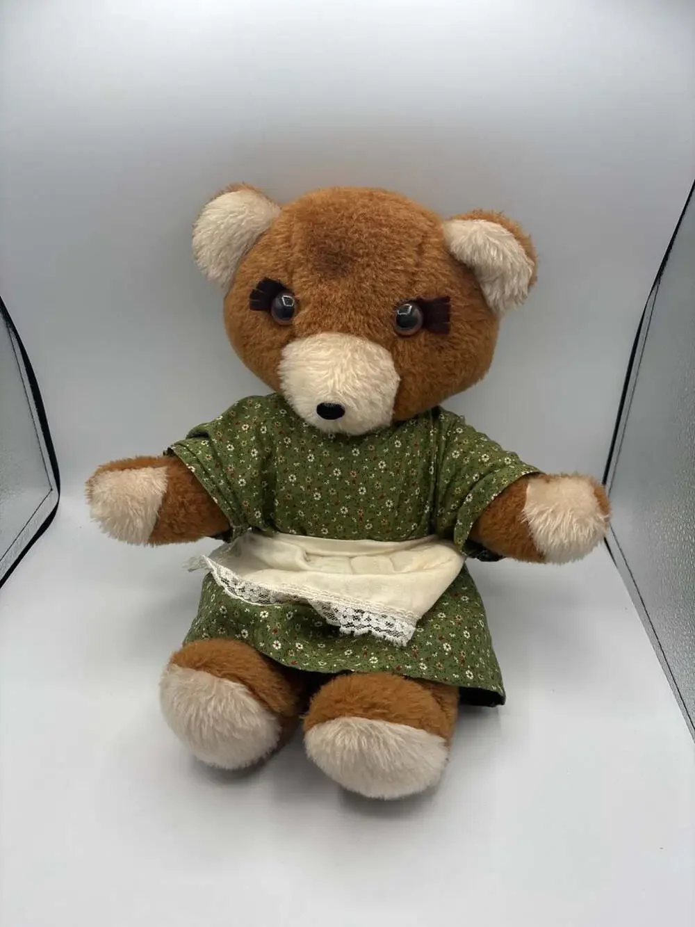 Pair of Handmade Teddy Bears - Mom and Child 1970s
